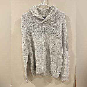 Chaps Large Shawl Neck Speckled Knit Sweater